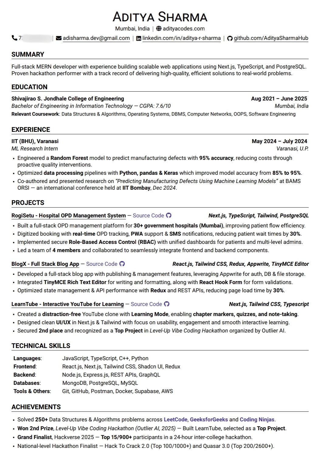 resume template